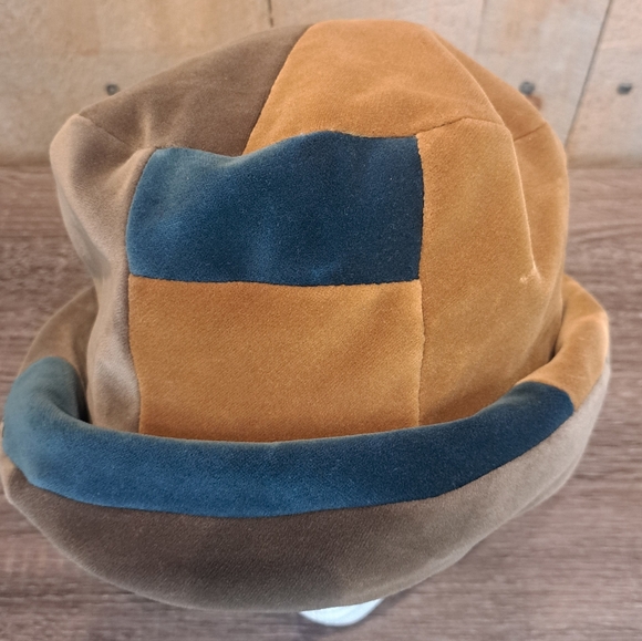 Laurie Ramona Vintage Bucket Hat Velvet Patchwork Multicolored Unisex Y2K Hat - Picture 14 of 14